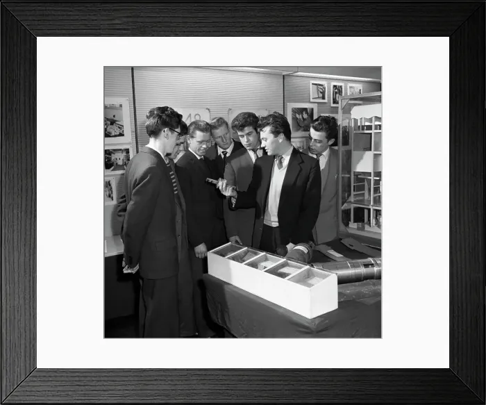 Framed Print : Students visiting Mexborough Power Station, South Yorkshire, 1960 Framed Print : Students visiting Mexborough Power Station, South Yorkshire, 1960
