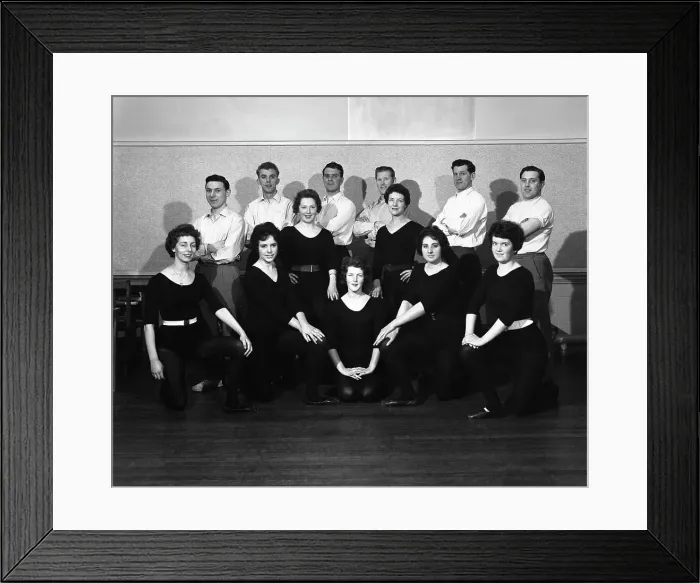 Framed Print : Wombwell Operatic Society group photograph, South Yorkshire, 1961 Framed Print : Wombwell Operatic Society group photograph, South Yorkshire, 1961
