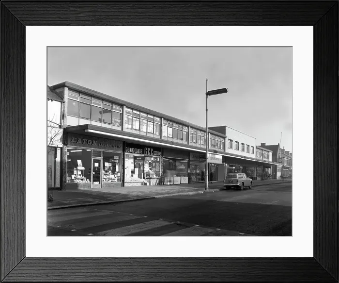 Framed Print : High street shopping, Goldthorpe, South Yorkshire, 1961. Artist: Michael Walters Framed Print : High street shopping, Goldthorpe, South Yorkshire, 1961. Artist: Michael Walters