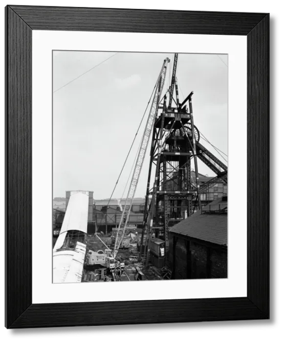 Framed Print : Heavy lifting gear at Hickleton Main pit, Thurnscoe, South Yorkshire, 1961. Artist Framed Print : Heavy lifting gear at Hickleton Main pit, Thurnscoe, South Yorkshire, 1961. Artist