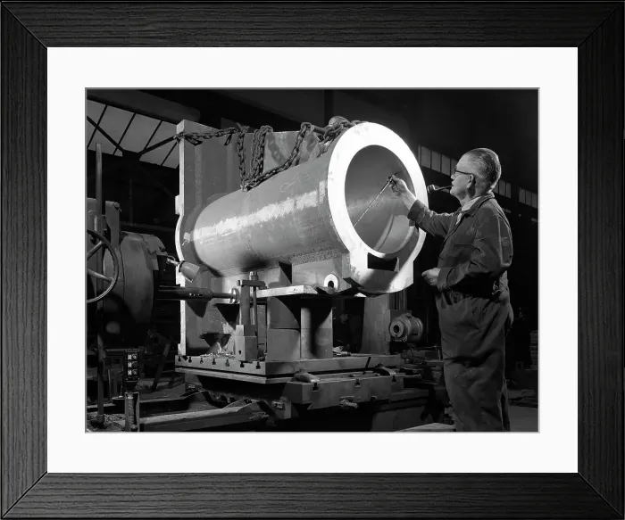 Framed Print : The British engineer, Rotherham, South Yorkshire, 1963. Artist: Michael Walters Framed Print : The British engineer, Rotherham, South Yorkshire, 1963. Artist: Michael Walters