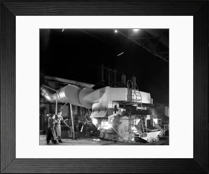 Framed Print : Checking the temperature of molten steel, Sheffield, South Yorkshire, 1964. Artist Framed Print : Checking the temperature of molten steel, Sheffield, South Yorkshire, 1964. Artist
