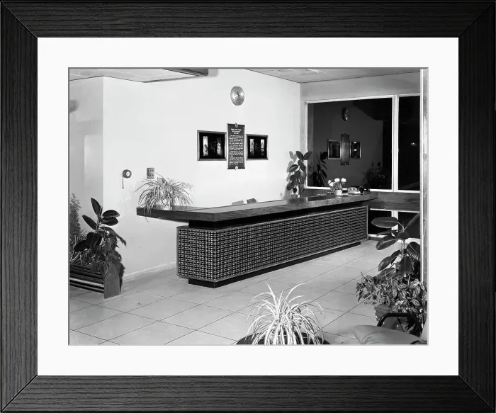 Framed Print : Newly refurbished reception, Park Gate Iron and Steel Co, Rotherham, South Yorkshire, 1966 Framed Print : Newly refurbished reception, Park Gate Iron and Steel Co, Rotherham, South Yorkshire, 1966
