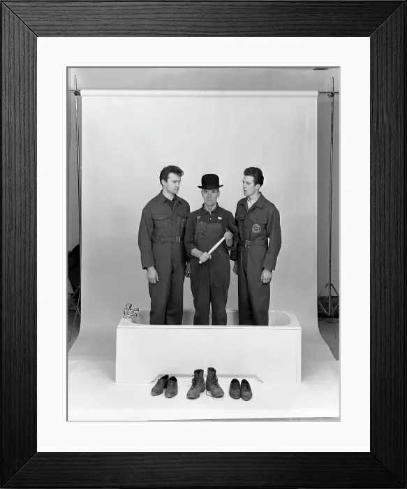 Framed Print : Three Men in a Bath, 1966. Artist: Michael Walters Framed Print : Three Men in a Bath, 1966. Artist: Michael Walters