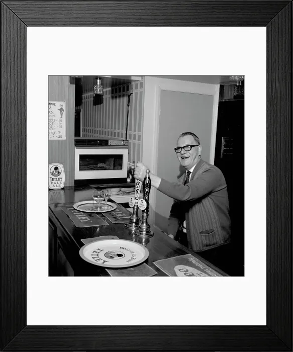 Framed Print : Pub landlord, Mexborough, South Yorkshire, 1968. Artist: Michael Walters Framed Print : Pub landlord, Mexborough, South Yorkshire, 1968. Artist: Michael Walters