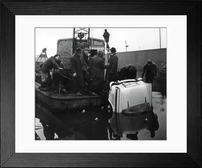 Framed Print : Sunbeam Rapier car accident, Kilnhurst, South Yorkshire, 1964. Artist: Michael Walters Framed Print : Sunbeam Rapier car accident, Kilnhurst, South Yorkshire, 1964. Artist: Michael Walters