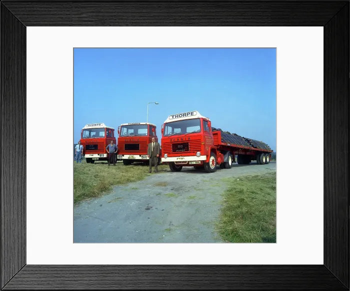Framed Print : Fleet of Scania lorries, Rotherham, South Yorkshire, 1972. Artist: Michael Walters Framed Print : Fleet of Scania lorries, Rotherham, South Yorkshire, 1972. Artist: Michael Walters