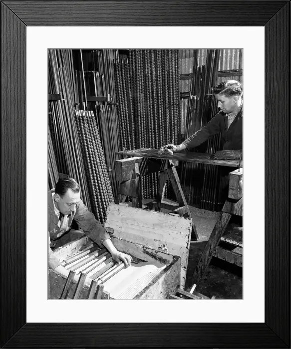 Framed Print : Packing drill bits and pneumatic bits at a steel foundry, Sheffield, South Yorkshire, 1962 Framed Print : Packing drill bits and pneumatic bits at a steel foundry, Sheffield, South Yorkshire, 1962