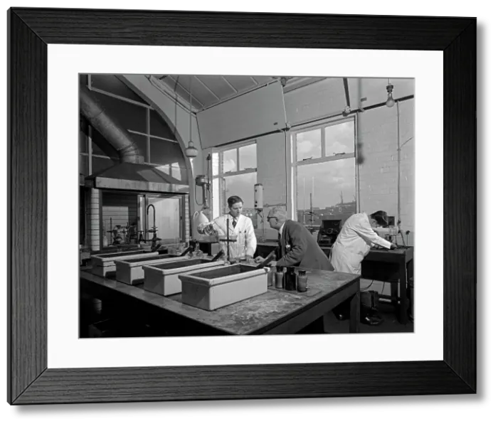 Framed Print : Laboratory, Edgar Allen Steel foundry, Sheffield, South Yorkshire, 1962 Framed Print : Laboratory, Edgar Allen Steel foundry, Sheffield, South Yorkshire, 1962