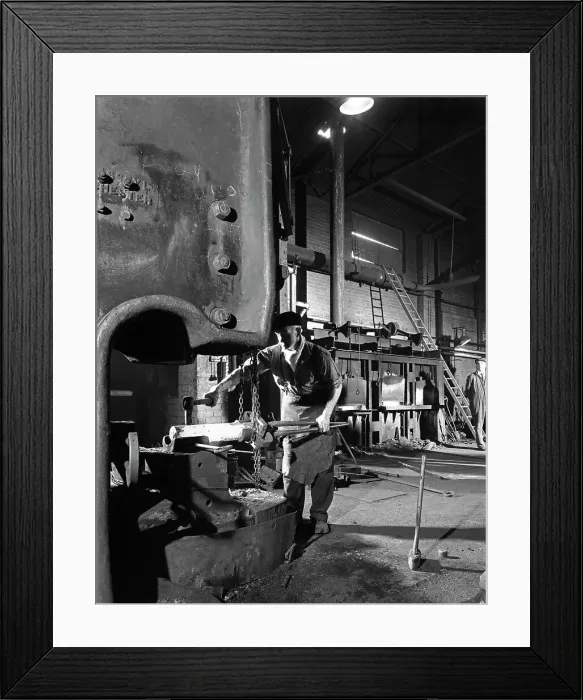 Framed Print : Forging pins at Edgar Allens steel foundry, Sheffield, South Yorkshire, 1963. Artist Framed Print : Forging pins at Edgar Allens steel foundry, Sheffield, South Yorkshire, 1963. Artist
