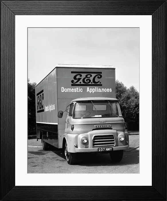 Framed Print : GEC Austin delivery lorry, Swinton South Yorkshire, 1963. Artist: Michael Walters Framed Print : GEC Austin delivery lorry, Swinton South Yorkshire, 1963. Artist: Michael Walters
