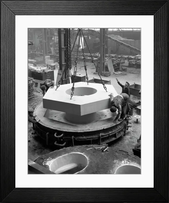 Framed Print : Pattern for a giant magnet casting, Edgar Allens steel foundry, Sheffield, South Yorkshire, 1963 Framed Print : Pattern for a giant magnet casting, Edgar Allens steel foundry, Sheffield, South Yorkshire, 1963