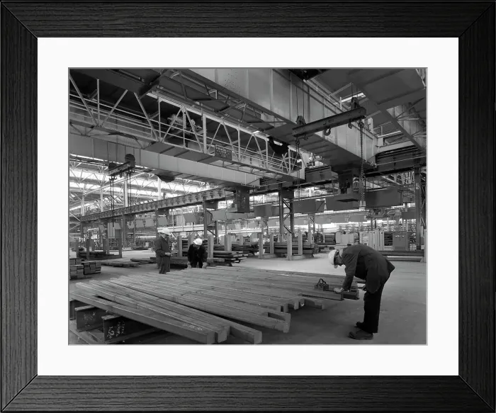 Framed Print : Finished steel in a warehouse, Sheffield, South Yorkshire, 1963. Artist: Michael Walters Framed Print : Finished steel in a warehouse, Sheffield, South Yorkshire, 1963. Artist: Michael Walters