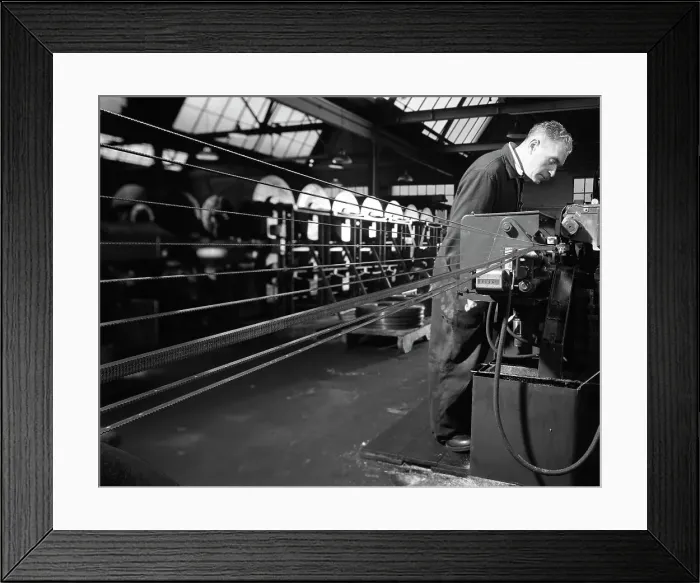 Framed Print : Bandsaws being sharpened at Slack Sellars & Co, Sheffield, South Yorkshire, 1963 Framed Print : Bandsaws being sharpened at Slack Sellars & Co, Sheffield, South Yorkshire, 1963