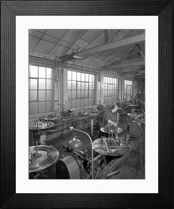 Framed Print : Bandsaw sharpening at Slack Sellars & Co, Sheffield, South Yorkshire, 1963. Artist Framed Print : Bandsaw sharpening at Slack Sellars & Co, Sheffield, South Yorkshire, 1963. Artist