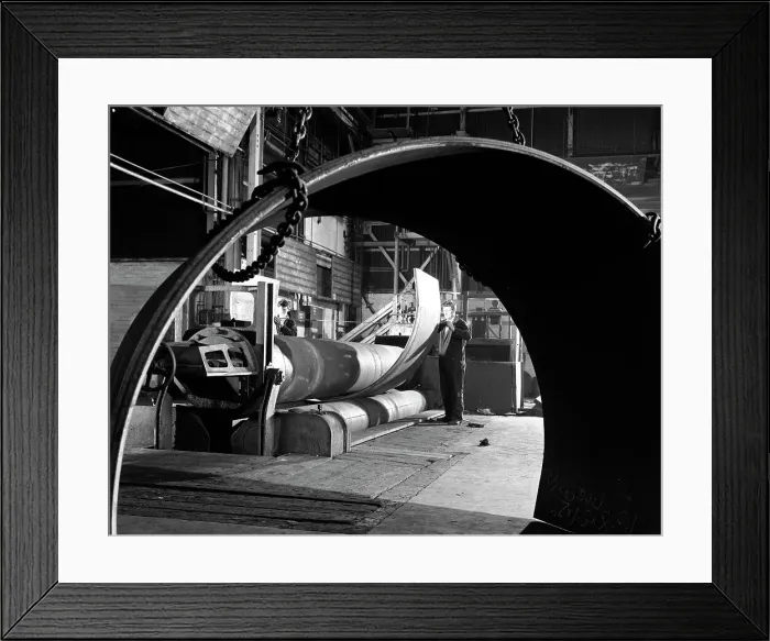 Framed Print : Rolling plate at Edgar Allens steel foundry, Sheffield, South Yorkshire, 1964. Artist Framed Print : Rolling plate at Edgar Allens steel foundry, Sheffield, South Yorkshire, 1964. Artist