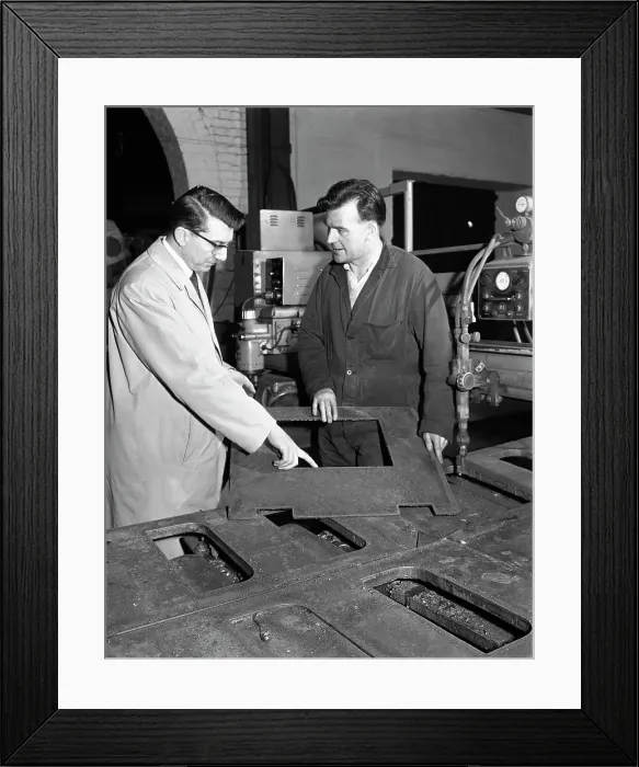 Framed Print : Profile cutting, Sheffield, South Yorkshire, 1964. Artist: Michael Walters Framed Print : Profile cutting, Sheffield, South Yorkshire, 1964. Artist: Michael Walters