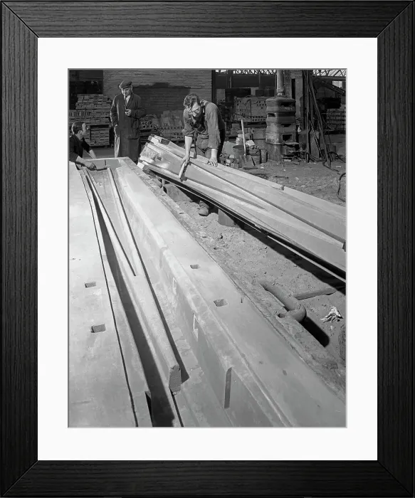 Framed Print : 1 in 14 rail crossing, mould and pattern, Stanley Works, Sheffield, South Yorkshire, 1968 Framed Print : 1 in 14 rail crossing, mould and pattern, Stanley Works, Sheffield, South Yorkshire, 1968