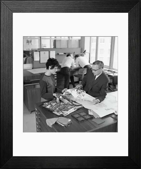 Framed Print : Architects department at Tetleys brewers, Leeds, West Yorkshire, 1968. Artist Framed Print : Architects department at Tetleys brewers, Leeds, West Yorkshire, 1968. Artist