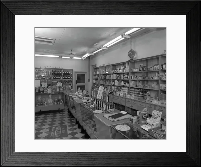 Framed Print : New Lodge Road Co-op self service supermarket, Barnsley, South Yorkshire, 1957. Artist Framed Print : New Lodge Road Co-op self service supermarket, Barnsley, South Yorkshire, 1957. Artist