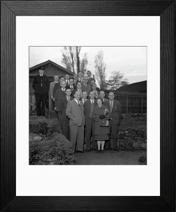 Framed Print : Doncaster Safety Committee visits an explosives factory, Denaby Main, South Yorkshire, 1959