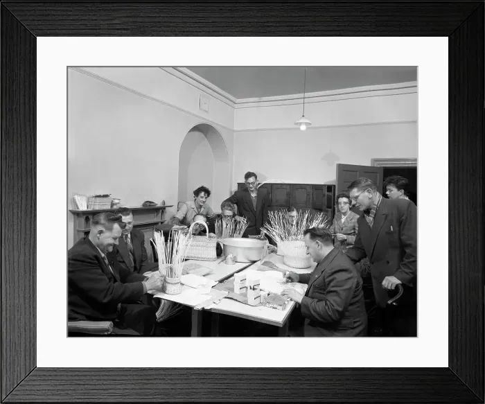Framed Print : Retraining at a paraplegic centre in Pontefract, West Yorkshire, 1960