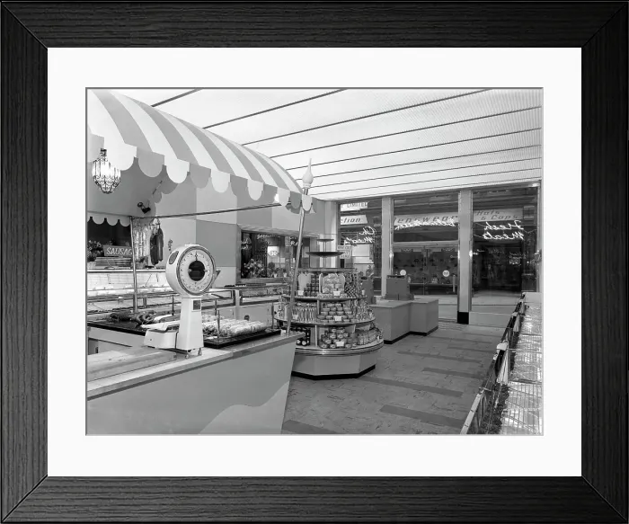 Framed Print : New Co-op central butchers department, Barnsley, South Yorkshire, 1957. Artist Framed Print : New Co-op central butchers department, Barnsley, South Yorkshire, 1957. Artist