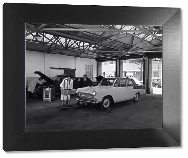 Scene in Globe & Simpsons auto electrical workshop, Nottingham, Nottinghamshire, 1961