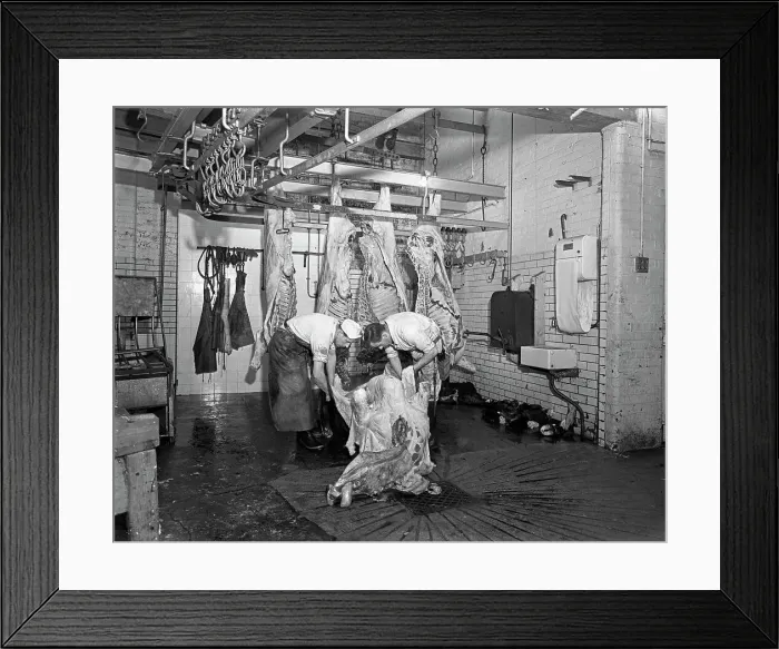 Framed Print : Butchery factory, Rawmarsh, South Yorkshire, 1955. Artist: Michael Walters Framed Print : Butchery factory, Rawmarsh, South Yorkshire, 1955. Artist: Michael Walters