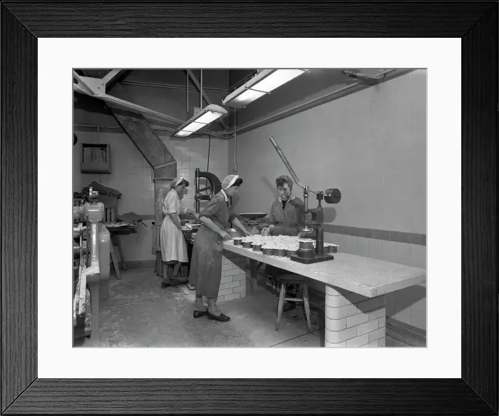 Framed Print : Meat pie production, Rawmarsh, South Yorkshire, 1959. Artist: Michael Walters Framed Print : Meat pie production, Rawmarsh, South Yorkshire, 1959. Artist: Michael Walters