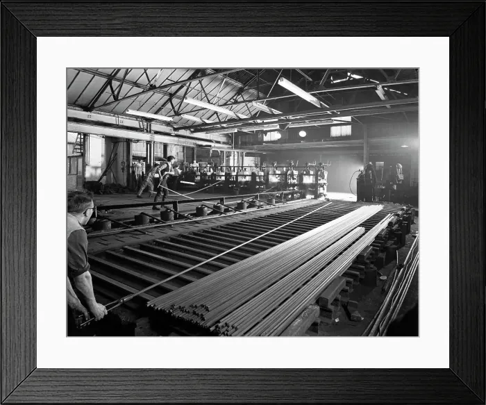 Framed Print : Rolling hexagonal rods, Edgar Allen Steel Foundry, Sheffield, South Yorkshire, 1962 Framed Print : Rolling hexagonal rods, Edgar Allen Steel Foundry, Sheffield, South Yorkshire, 1962