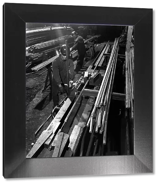 Drawing hexagonal rods, Edgar Allen Steel Foundry, Sheffield, 1962
