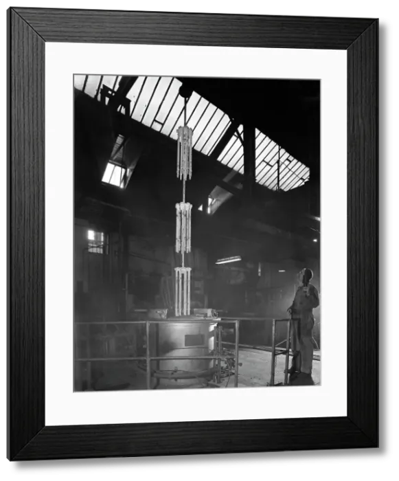 Framed Print : Vertical heat treatment process, Edgar Allen Steel Foundry, Sheffield, South Yorkshire, 1962 Framed Print : Vertical heat treatment process, Edgar Allen Steel Foundry, Sheffield, South Yorkshire, 1962