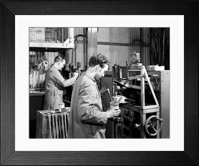 Framed Print : Heading at the Edgar Allen Steel Foundry, Sheffield, South Yorkshire, 1962. Artist Framed Print : Heading at the Edgar Allen Steel Foundry, Sheffield, South Yorkshire, 1962. Artist