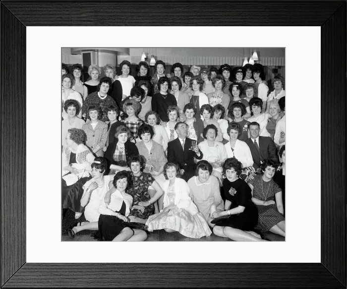 Framed Print : Women from the ICI Doncaster plant at a social gathering, South Yorkshire 1962. Artist Framed Print : Women from the ICI Doncaster plant at a social gathering, South Yorkshire 1962. Artist