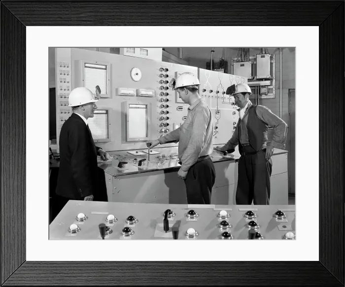 Framed Print : Training in a steelworks, Rotherham, South Yorkshire, 1964. Artist: Michael Walters Framed Print : Training in a steelworks, Rotherham, South Yorkshire, 1964. Artist: Michael Walters