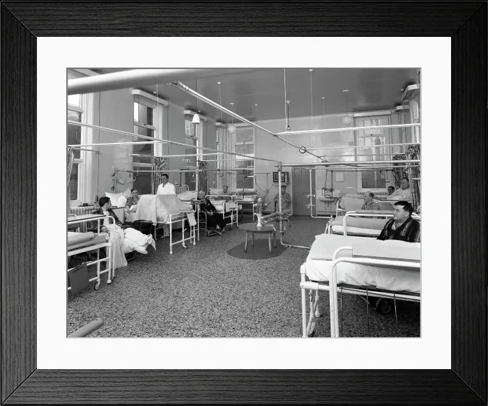 Framed Print : Patients on a mens surgical ward, Montague Hospital, Mexborough, South Yorkshire, 1968 Framed Print : Patients on a mens surgical ward, Montague Hospital, Mexborough, South Yorkshire, 1968