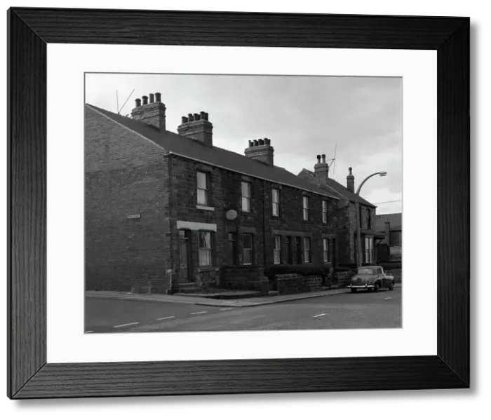 Framed Print : National Provincial Bank located in a terraced house, Goldthope, South Yorkshire, 1963 Framed Print : National Provincial Bank located in a terraced house, Goldthope, South Yorkshire, 1963