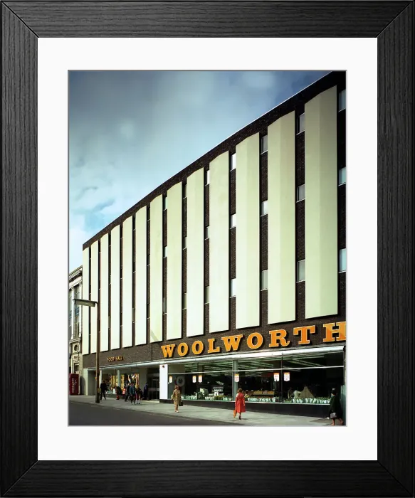 Framed Print : Woolworths, Barnsley store, South Yorkshire, 1971. Artist: Michael Walters Framed Print : Woolworths, Barnsley store, South Yorkshire, 1971. Artist: Michael Walters