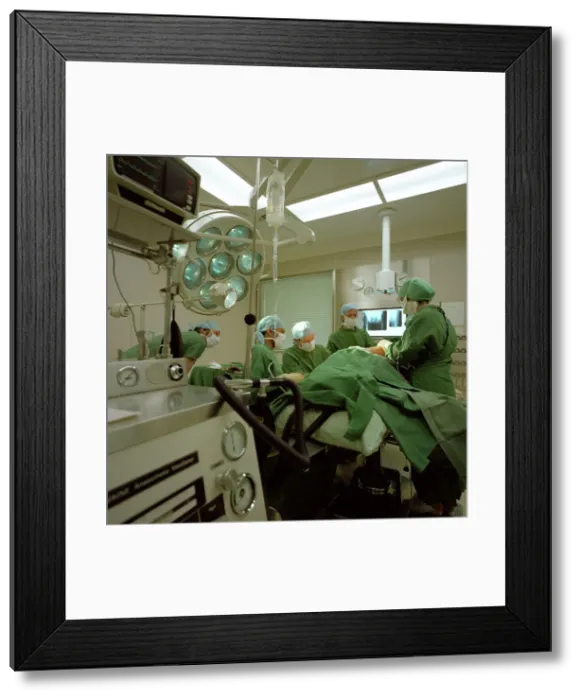 Framed Print : Hospital operating theatre, Royal Masonic Hospital, Hammersmith, London, 1980. Artist Framed Print : Hospital operating theatre, Royal Masonic Hospital, Hammersmith, London, 1980. Artist