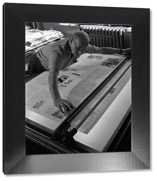 Newspaper printing, Mexborough, South Yorkshire, 1959. Artist: Michael Walters