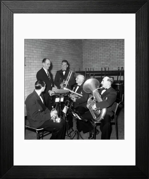 Framed Print : The Horden Colliery Band during practice, 1963. Artist: Michael Walters Framed Print : The Horden Colliery Band during practice, 1963. Artist: Michael Walters