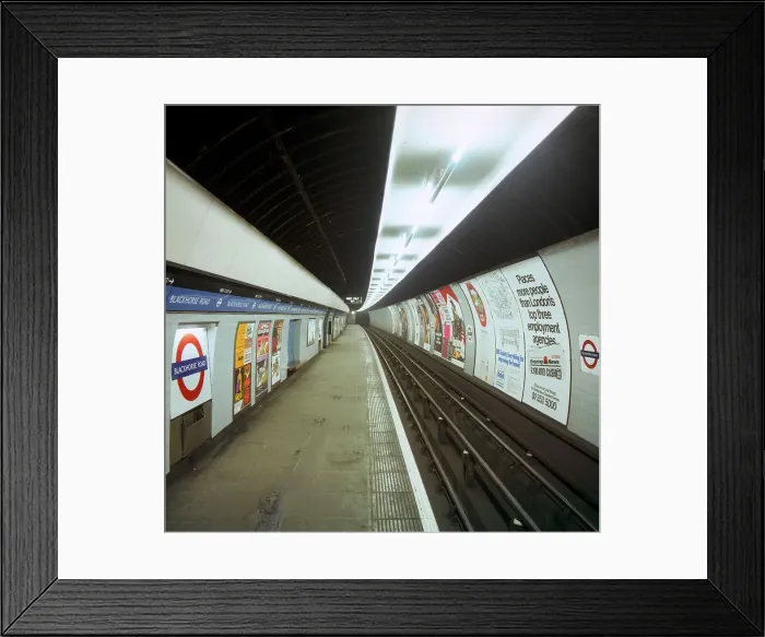 Framed Print : Empty tube station, Blackhorse Road on the Victoria Line, London, 1974 Framed Print : Empty tube station, Blackhorse Road on the Victoria Line, London, 1974