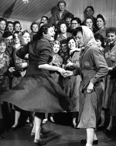Female ICI employees enjoy a dance, South Yorkshire, 1957. Artist: Michael Walters