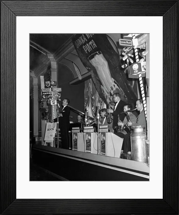 Framed Print : Lyons Maid promotional (milk) dance, Mexborough, South Yorkshire, 1960. Artist: Michael Walters Framed Print : Lyons Maid promotional (milk) dance, Mexborough, South Yorkshire, 1960. Artist: Michael Walters