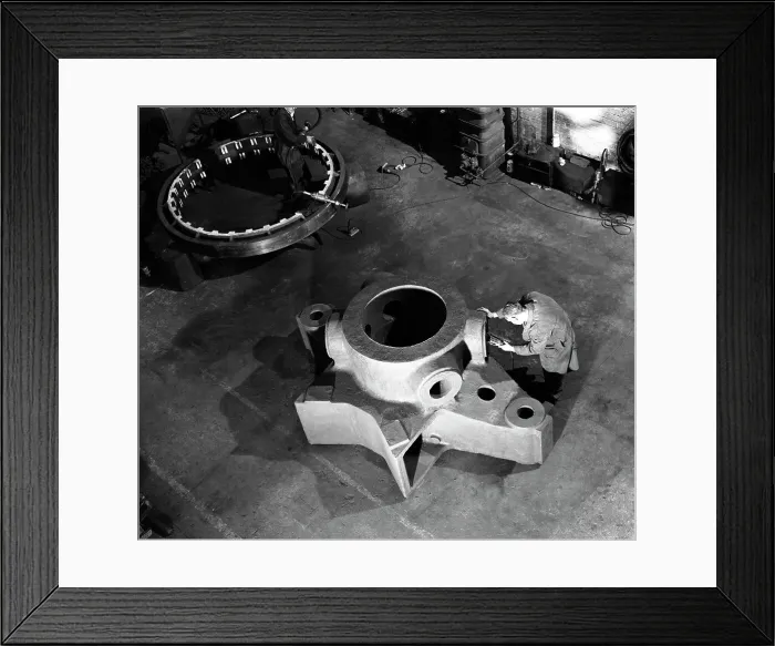 Framed Print : Inspecting a large precision steel casting, Sheffield, South Yorkshire, 1961. Artist Framed Print : Inspecting a large precision steel casting, Sheffield, South Yorkshire, 1961. Artist