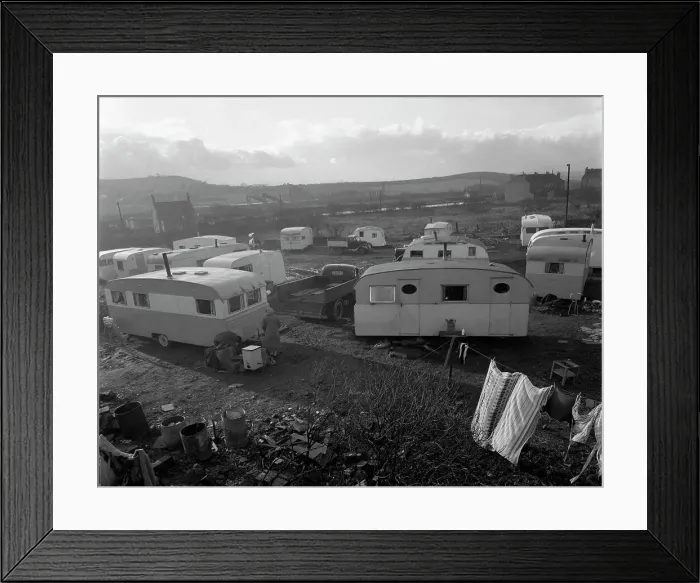 Framed Print : Caravan site, Mexborough, South Yorkshire, 1961. Artist: Michael Walters Framed Print : Caravan site, Mexborough, South Yorkshire, 1961. Artist: Michael Walters