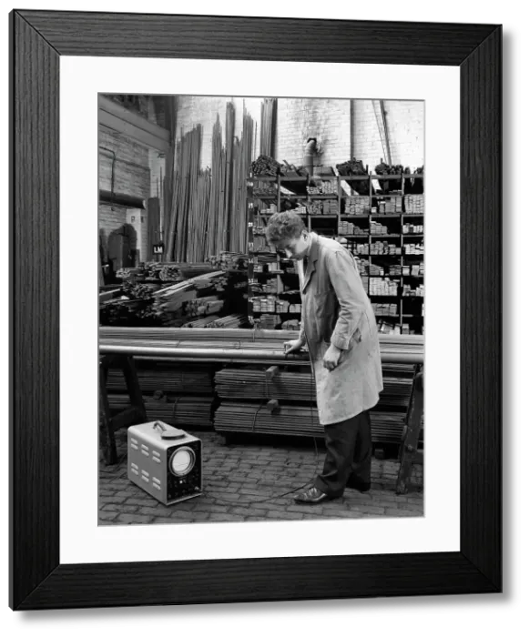 Framed Print : Ultrasonic testing of steel, J Beardshaw & Sons, Sheffield, South Yorkshire, 1963 Framed Print : Ultrasonic testing of steel, J Beardshaw & Sons, Sheffield, South Yorkshire, 1963