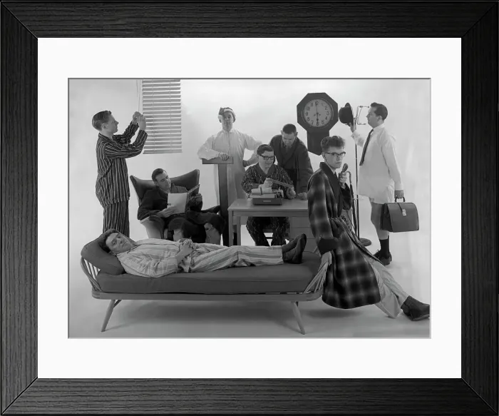 Framed Print : These Types are Always Available, advertising agency image, 1964 Framed Print : These Types are Always Available, advertising agency image, 1964