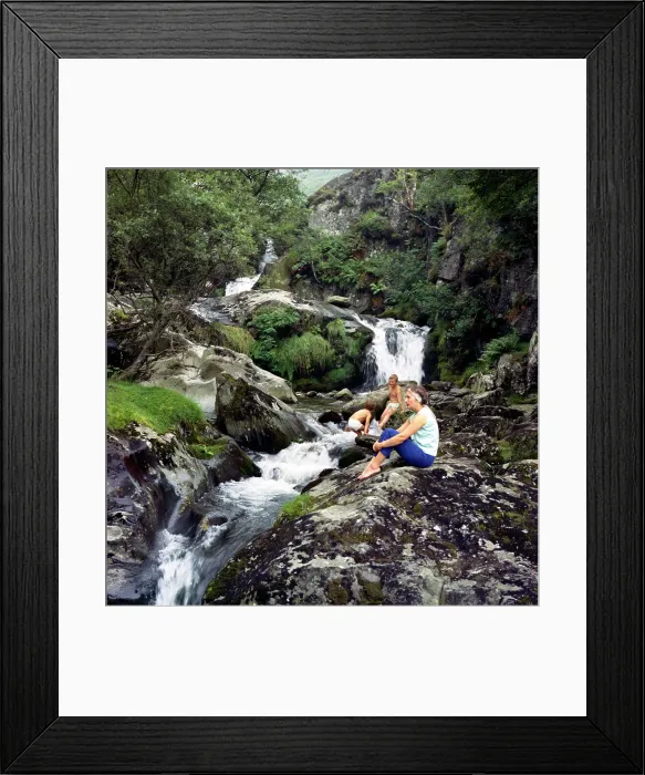Framed Print : Family scene at Dolgoch Falls, Snowdonia, Wales, 1969. Artist: Michael Walters Framed Print : Family scene at Dolgoch Falls, Snowdonia, Wales, 1969. Artist: Michael Walters